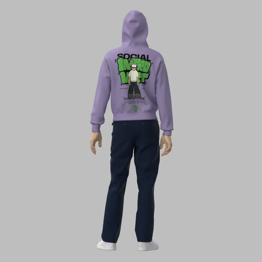 Social Introvert Lavender Hoodies