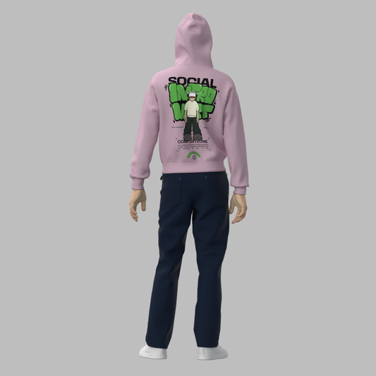 Social Introvert Pink Hoodies