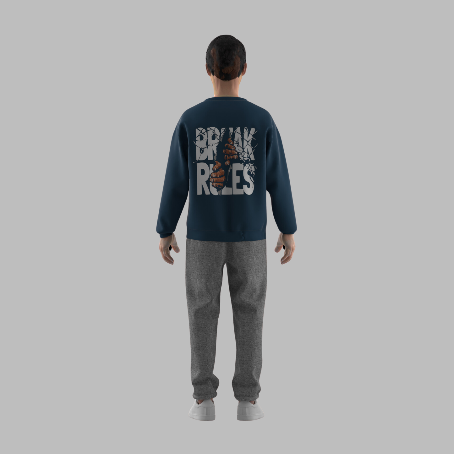 Break rules Sweatshirts - Navy Blue