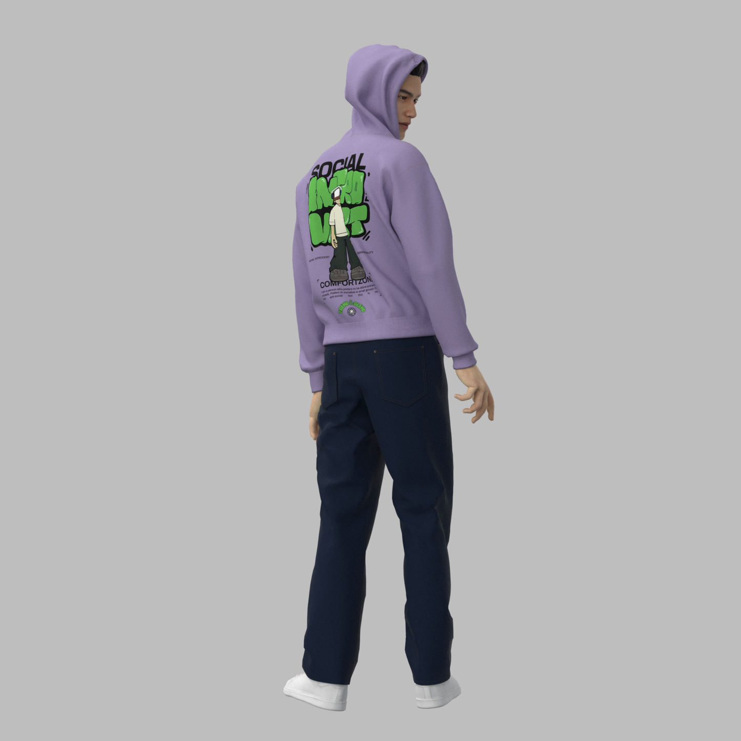 Social Introvert Lavender Hoodies