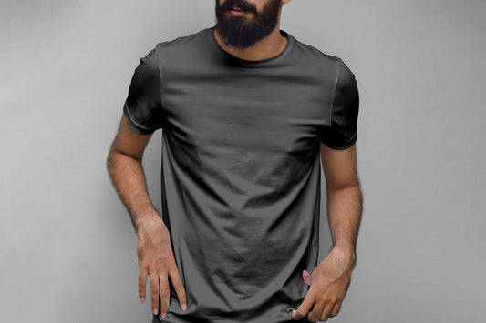 Charcoal Grey Plain T-Shirt
